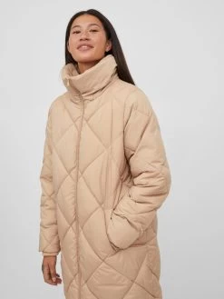 Vila Tussenmantels Tussenmantel Adaya Dames Donkerbeige -Vila 58c819601fe3365c55750d73d6d82329