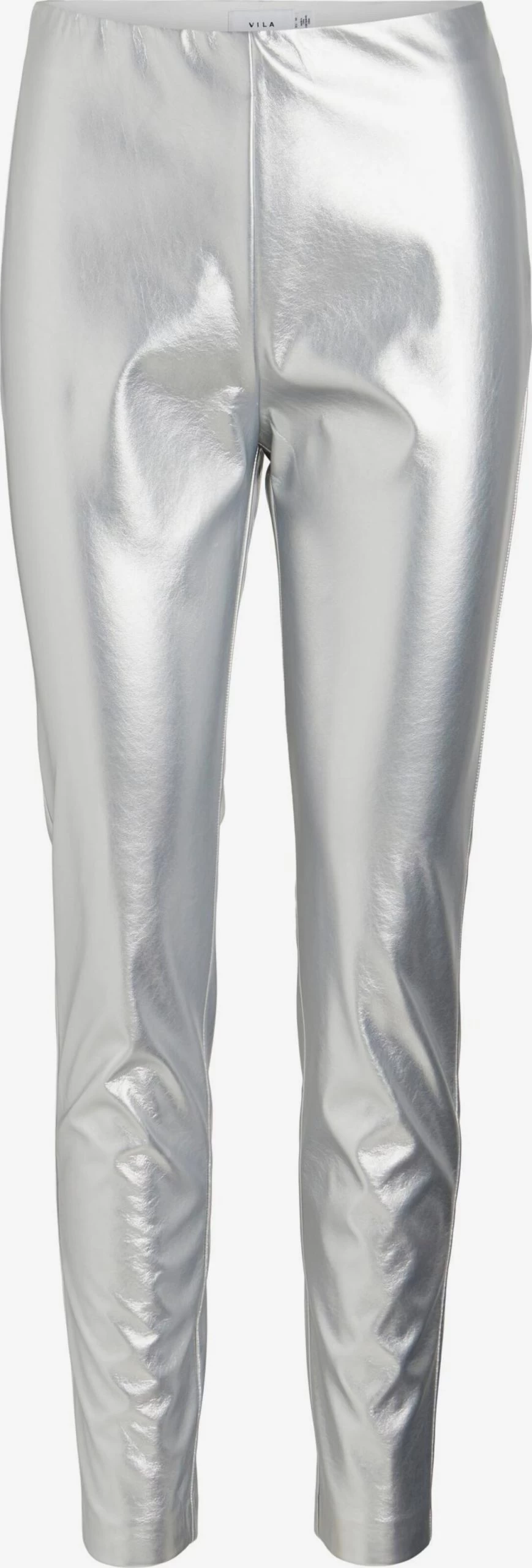 Vila Pantalons Regular Broek DISCO Dames Zilver 1 Vila Pantalons Regular Broek DISCO Dames Zilver