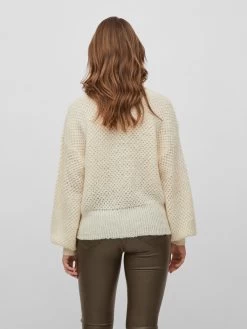 Vila Fijngebreide Truien Trui Liana Dames Crème -Vila 5a4f907fedddb286edc78a5e05ea3693