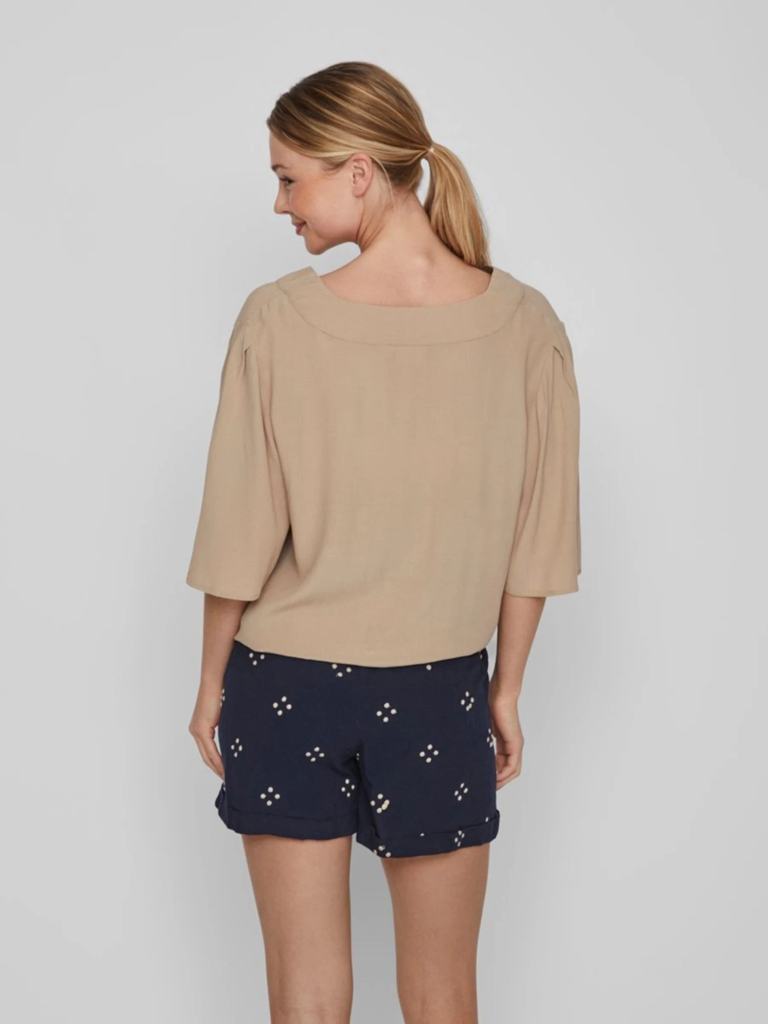 Vila T-shirts Shirt Dames Bruin 4 Vila T-shirts Shirt Dames Bruin - Afbeelding 4