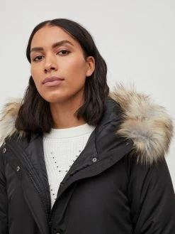 Vila Winterjassen Winterjas Loui Dames Zwart -Vila 5ba8089e31871f845637689b027726bb