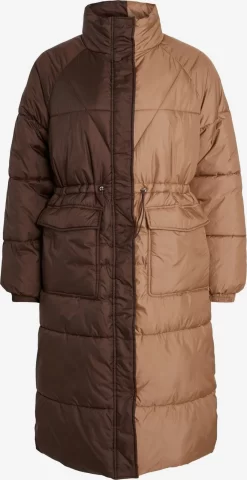 Vila Wintermantels Wintermantel Dames Sand / Bruin