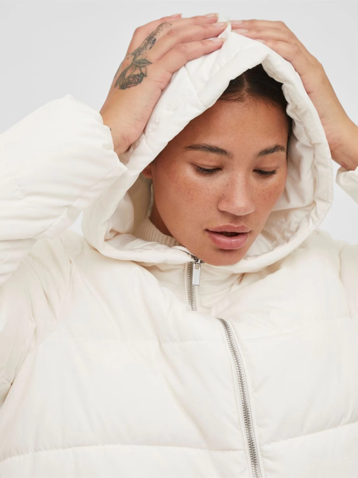 Vila Winterjassen Winterjas Dames Wit 7 Vila Winterjassen Winterjas Dames Wit - Afbeelding 7