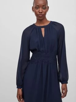 Mini Jurken Jurk MILINA Dames Navy -Vila 5d1716dab043d762857bc22e6482811a