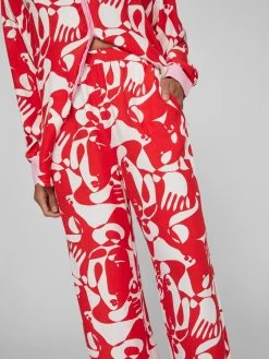Vila Pantalons Wide Leg Broek KIKKI Dames Lichtrood -Vila 5d99150a754761237c2a78f328af15b8