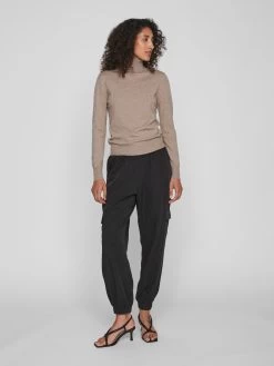 Vila Coltruien Trui Comfy Dames Lichtbruin -Vila 5db040dd555cb8b85fa1decb05441f55