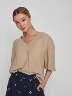 Vila T-shirts Shirt Dames Bruin 13 Vila T-shirts Shirt Dames Bruin -Vila 5e7ac7abe1ae9e7c7c771fc94957da8c