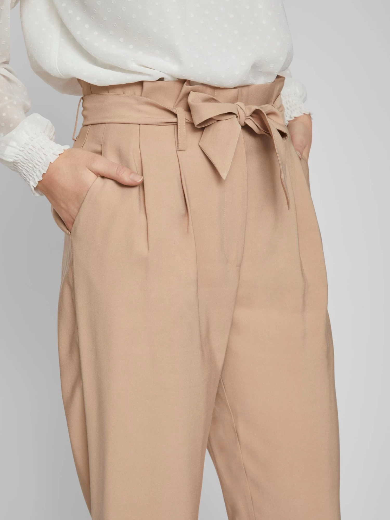 Vila Bandplooibroeken Regular Bandplooibroek KAYA Dames Sand 6 Vila Bandplooibroeken Regular Bandplooibroek KAYA Dames Sand - Afbeelding 6