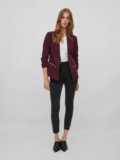 Vila Klassieke Blazers Blazers Dames Bourgogne -Vila 5f1385eb9048d76815d82f946c07f4c6