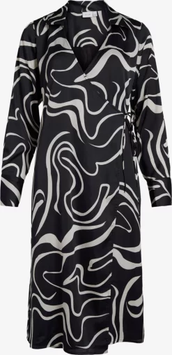 Vila Midi Jurken Jurk Julie Dames Zwart