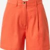 Vila Shorts Wide Leg Bandplooibroek Alina Dames Oranje