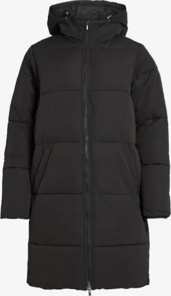 Vila Wintermantels Wintermantel Dames Zwart