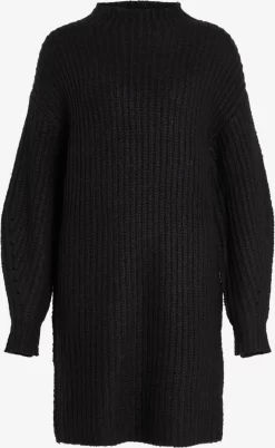 Vila Gebreide Jurken Gebreide Jurk Suba Dames Zwart