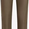 Vila Leren Broeken Regular Broek COMMIT Dames Kaki