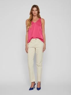 Vila Tanktops Top RAVENNA Dames Pitaja Roze -Vila 61861234da76dffa8b4b7c255befb6d3