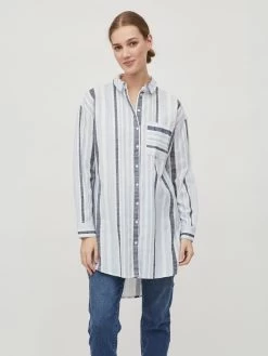 Vila Lange Blouses Blouse Etni Dames Wit -Vila 61940f12be491ccb65d7c387a9ccfcfe