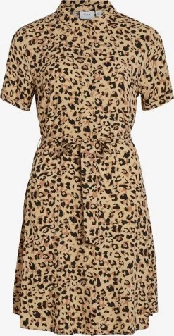 Vila Blousejurken Blousejurk PAYA Dames Donkerbeige