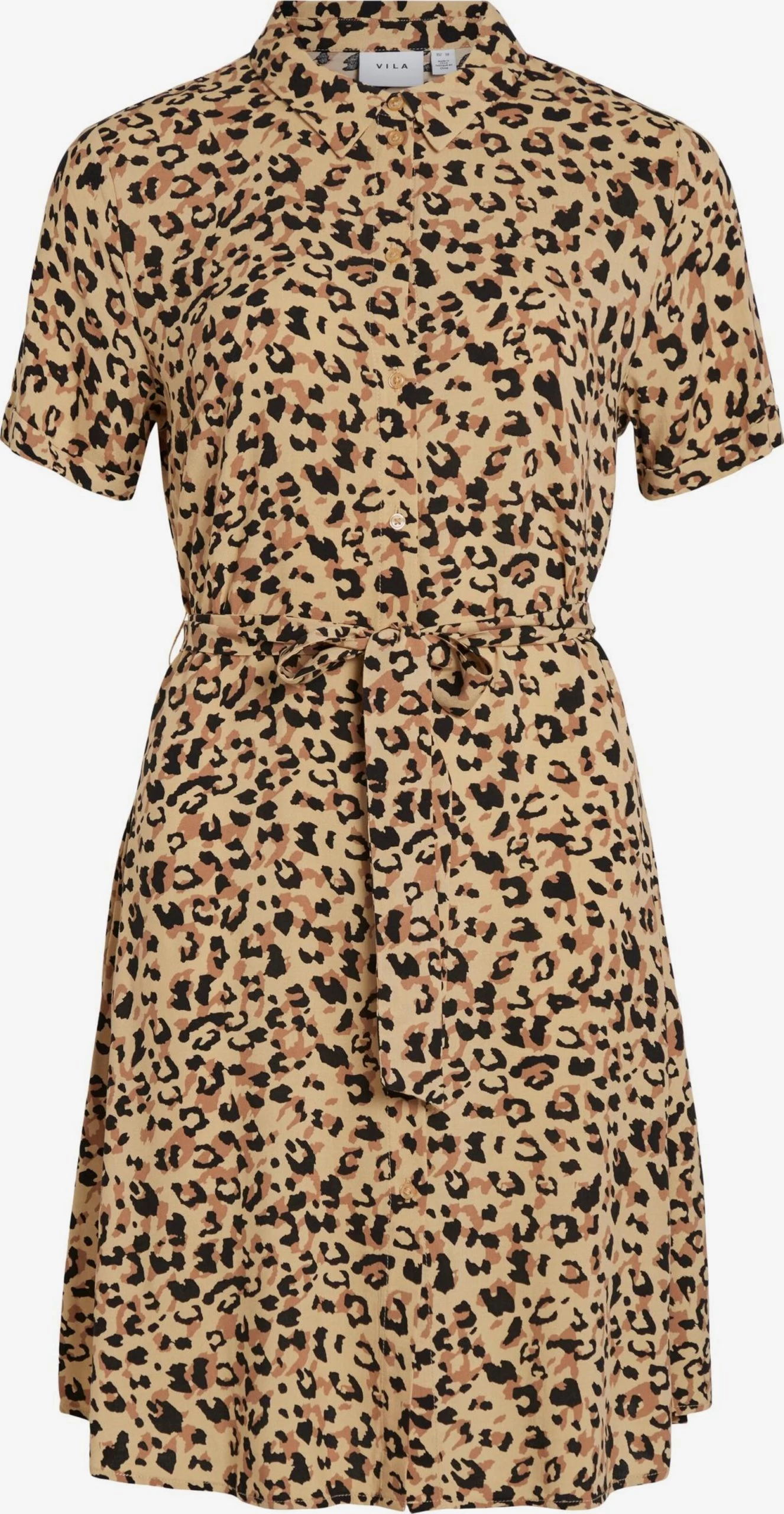 Vila Blousejurken Blousejurk PAYA Dames Donkerbeige 1 Vila Blousejurken Blousejurk PAYA Dames Donkerbeige