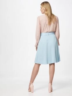 Vila Midi Rokken Rok Fanza Dames Lichtblauw -Vila 6389498cdd55315677dd0099290bf5f4