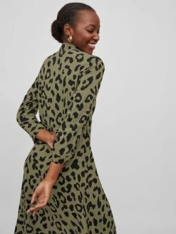 Vila Maxi Jurken Jurk Dames Groen -Vila 639165bab0a08488a7ef0da30d604668