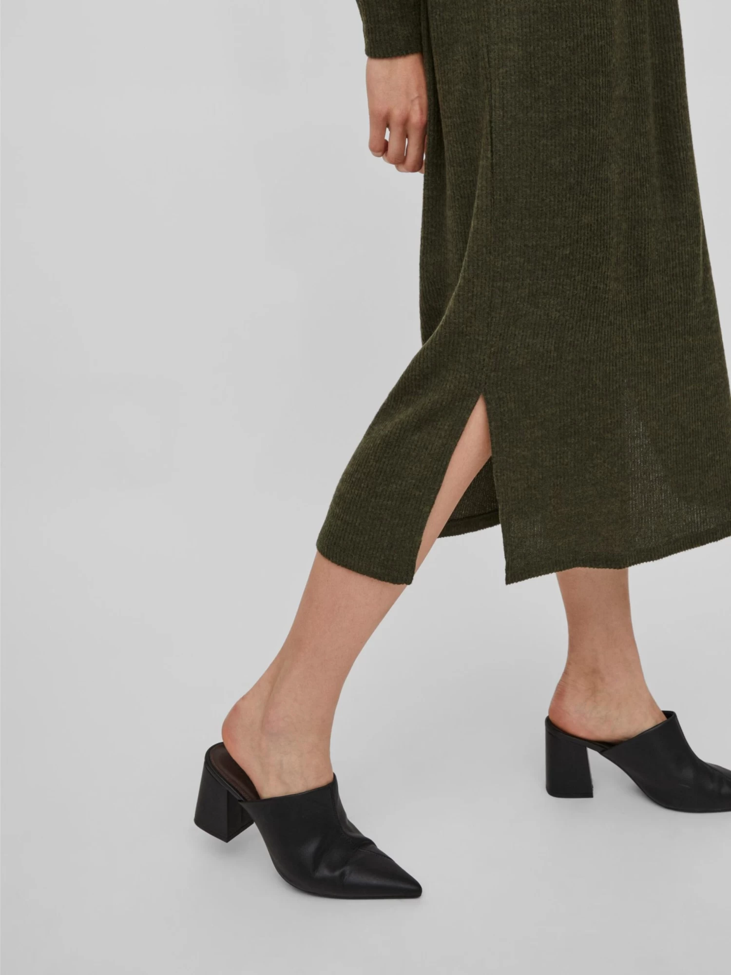 Vila Gebreide Jurken Gebreide Jurk Award Dames Donkergroen 5 Vila Gebreide Jurken Gebreide Jurk Award Dames Donkergroen - Afbeelding 5