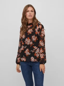 Vila Blouseshirts Blouse Dames Chocoladebruin -Vila 6488a9e04cc0466f553afcca555e2ce0 scaled