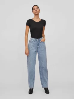Vila Mom Jeans Loosefit Jeans Dames Blauw -Vila 64b082b4cc3ffd1199c66ed3cfee0593 scaled