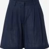 Shorts Wide Leg Bandplooibroek FIONA Dames Navy