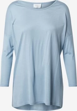 Vila Shirts Met 3/4 Mouw Shirt Scoop Dames Lichtblauw