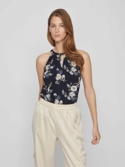 Vila Uitgaanstops Top Dames Navy -Vila 654e49af5637c2f88ee3f00b72ed19af