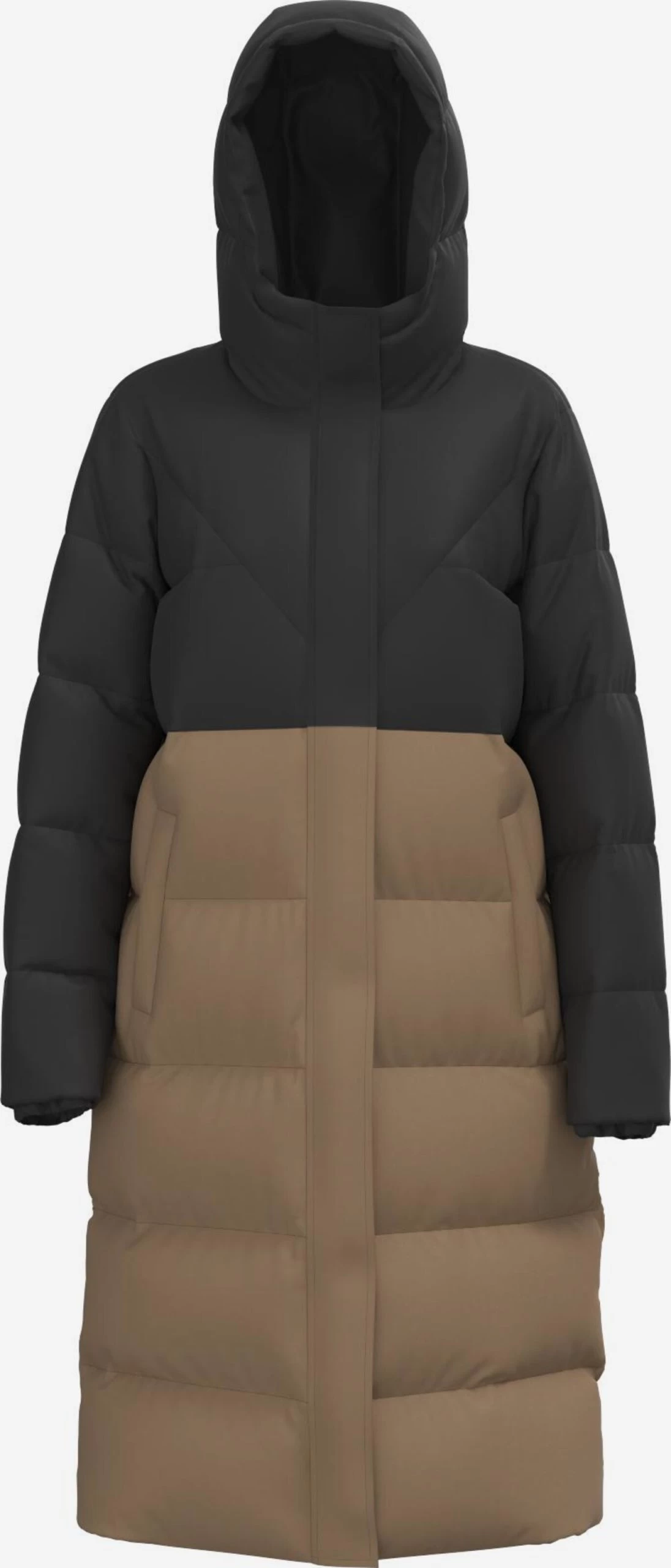 Vila Wintermantels Wintermantel Tate Dames Lichtbruin / Zwart 1 Vila Wintermantels Wintermantel Tate Dames Lichtbruin / Zwart