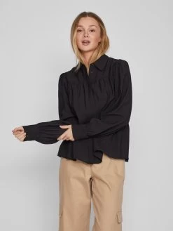 Vila Overhemden Blouse Katria Dames Zwart 9 Vila Overhemden Blouse Katria Dames Zwart -Vila 66b9c222b9f051acf3e51e7cf249f4c0