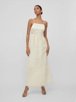 Vila Avondjurken Avondjurk Vella Dames Ecru -Vila 66f689ed2c498e29a31df0839a3ad18f