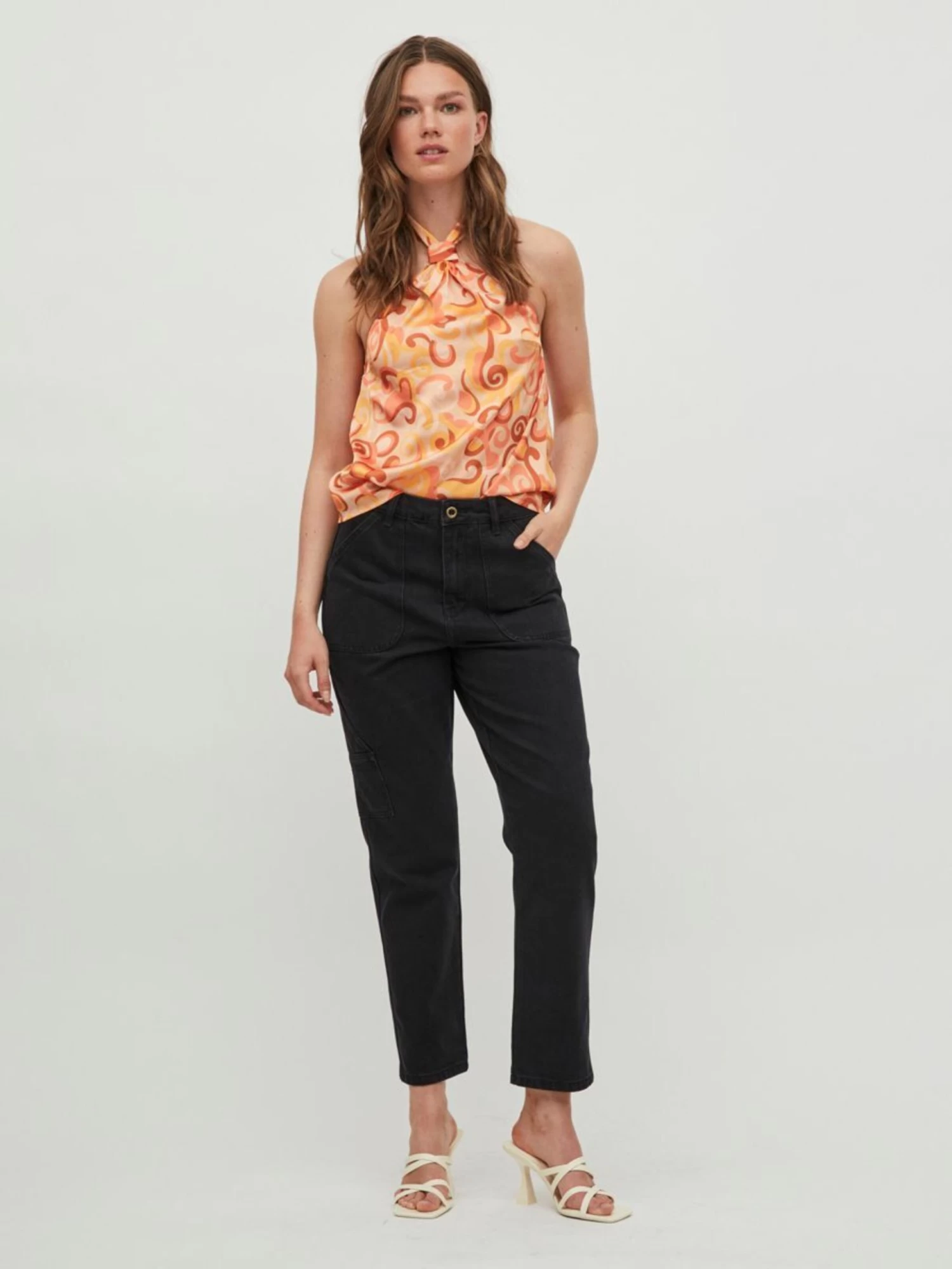 Vila Straight Regular Jeans Dames Zwart 5 Vila Straight Regular Jeans Dames Zwart - Afbeelding 5