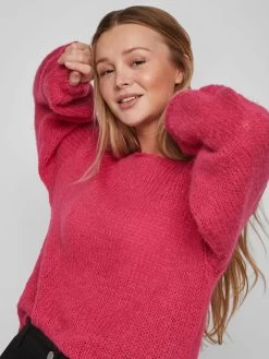 Vila Basic Truien Trui Dames Pink -Vila 67b1a33d439533fdf6a45b3cbd7483a6