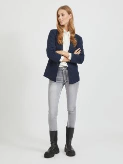 Vila Klassieke Blazers Blazers Viher Dames Navy -Vila 680a6d0ba25f3412826a07247f149cad