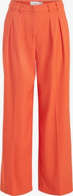 Vila Palazzo Broeken Wide Leg Pantalon AKKA Dames Donkeroranje