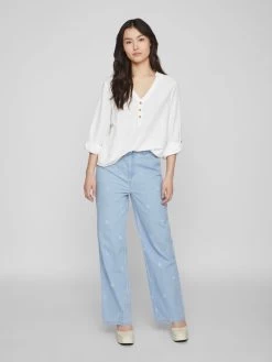 Vila Overhemden Blouse Dames Offwhite 10 Vila Overhemden Blouse Dames Offwhite -Vila 6a570a2da1e8ba77bb043a389e171c82