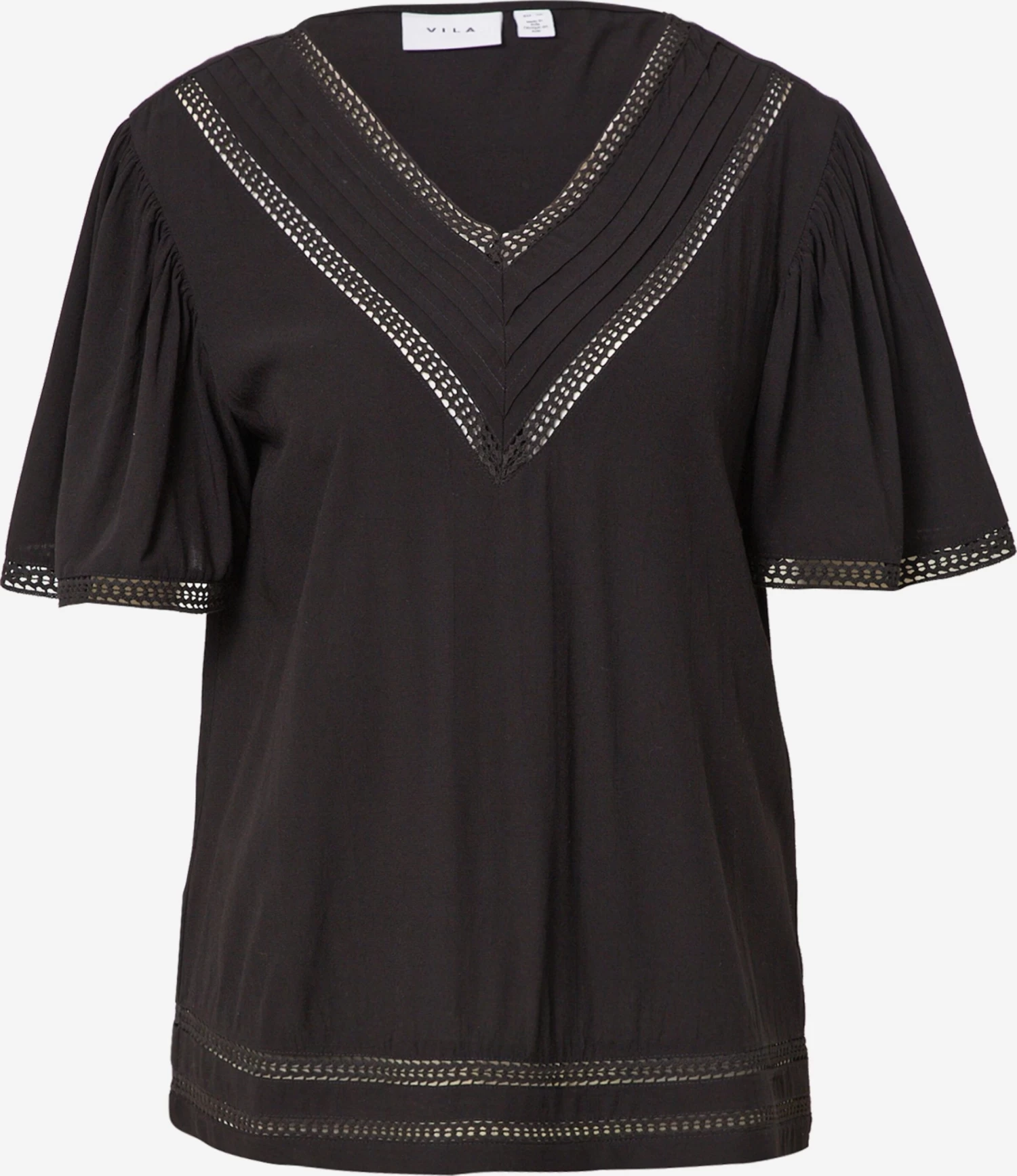 Vila Blouses Met Korte Mouw Blouse VISIA Dames Zwart 1 Vila Blouses Met Korte Mouw Blouse VISIA Dames Zwart