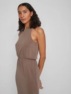 Vila Jerseyjurken Jurk Dames Bruin -Vila 6bc4590e0a3bb3176f7f76545968436b