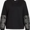 Vila Sweatshirts Sweatshirt Ricta Dames Zwart