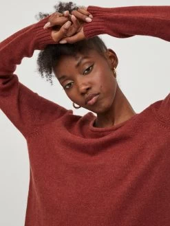 Vila Gebreide Jurken Gebreide Jurk Ril Dames Roestrood -Vila 6d39f27c996dca0bd57207fcb7b672c1