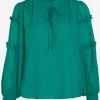 Vila Blouseshirts Blouse Jessa Dames Smaragd