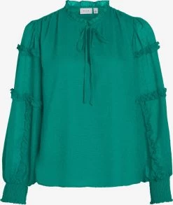 Vila Blouseshirts Blouse Jessa Dames Smaragd