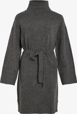 Vila Gebreide Jurken Gebreide Jurk Malina Dames Donkergrijs