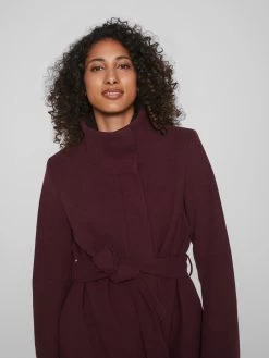 Vila Tussenmantels Tussenmantel Dames Wijnrood -Vila 6d94e4fd60523676c55fa6c2ffd340ec