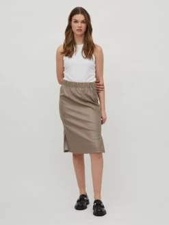 Vila Midi Rokken Rok Dames Chamois -Vila 6ddfa3825f4637f5db52cbb965582f3c