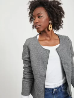 Vila Tussenjassen Tussenjas Naja Dames Grijs Gemêleerd -Vila 70594204625358e319f9ef8c8b5c6af8 scaled