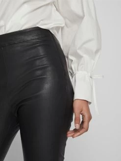 Vila Leren Broeken Skinny Leggings Dames Zwart -Vila 71309e74a05f1b6af17792aebcc649d5