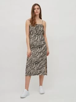 Vila Spaghetti Tops Top LIMIA LEA Dames Lichtbeige / Zwart -Vila 718888339ada4862d26758aa2bd21a13